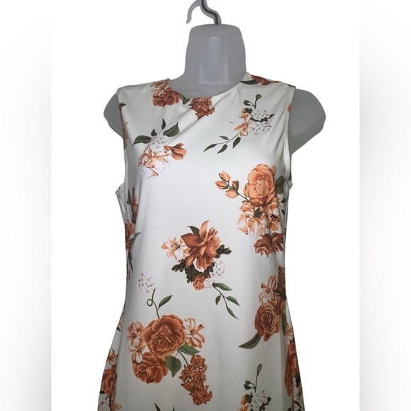 WeWoreWhat Muscle Tank Neutral Floral Midi Dress Size M NWT - Picture 5 of 7